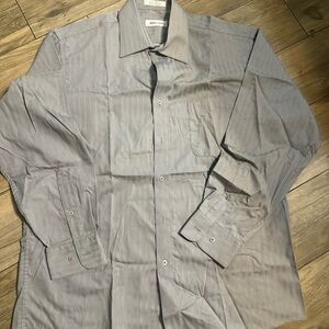 Pierre Cardin Light Gray Pinstripe Dress Shirt
